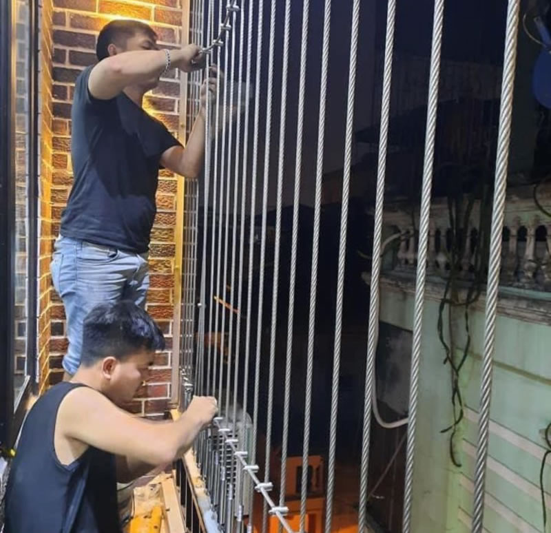 Cáp lưới tăng đơ an toàn ban công cầu thang Hà Tĩnh