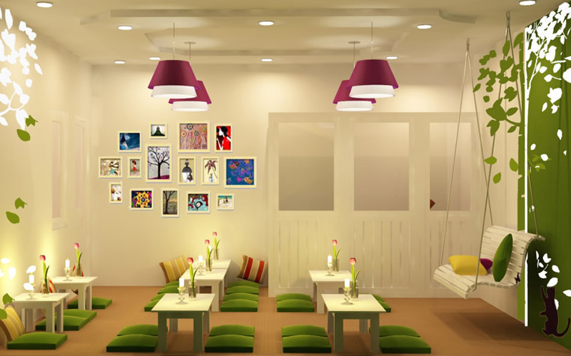 Thiết kế thi công nội thất quán trà sữa tại TP Vinh Nghệ An