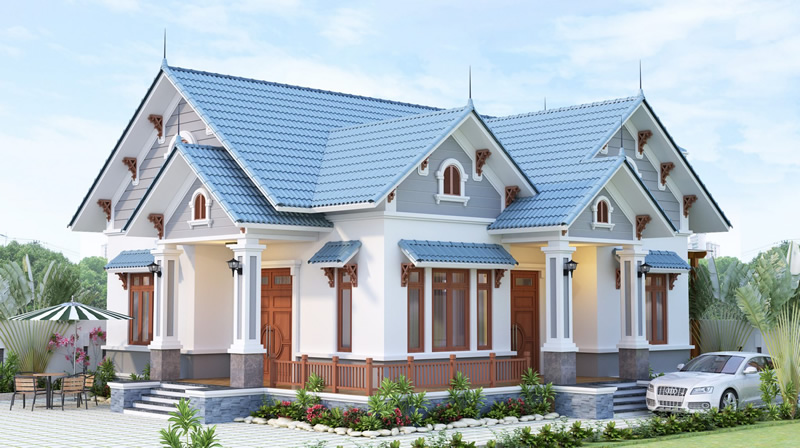 Mẫu thiết kế nhà mái Thái Đẹp 2020