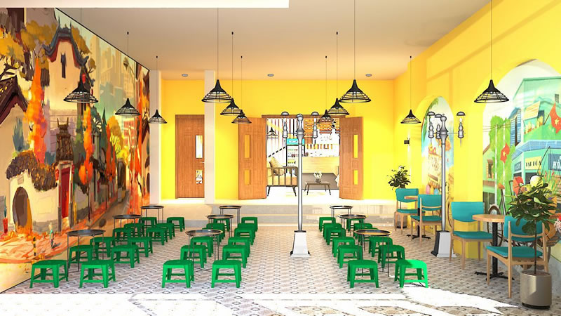 Thiết kế quán Cafe - Trà chanh tại Hưng Nguyên - Nghệ An